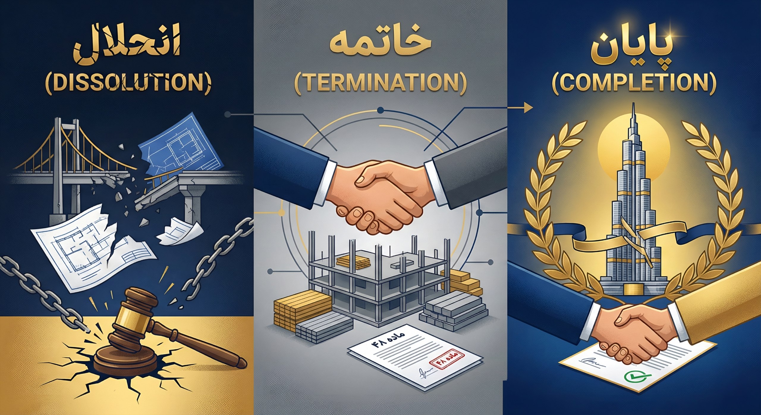 تفاوت انحلال، خاتمه و پایان قرارداد